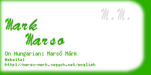 mark marso business card
