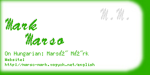 mark marso business card